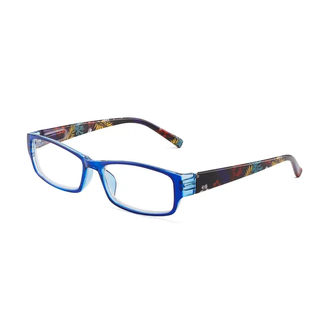 JM Rectangle Women Men Reading Glasses Spring Hinge Magnifier Diopter Presbyopic Reading Glasses Square blue