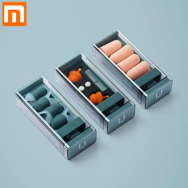 

2019 Xiaomi Jordan&Judy Soundproof Earplugs For Sleep Noise Reduction Light Soft Silicone Sleeping foam Travel Sleep Earplugs