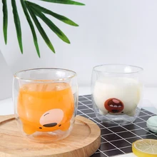 Двухслойная Милая панда Медведь инновационное пивное стекло es термостойкая Двойная Стенка кофейная чашка утренний стакан для молока стаканы для сока