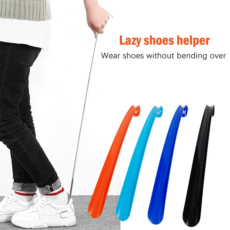 Extra Long Shoehorn Lazy Shoe Helper Long Handle Shoes Lifter Pull Shoehorn Slip Handle Long Shoehorn 1pcs professional durable stainless steel shoe horns easy handle shoe horn spoon shoehorn shoe lifter tool feet tool