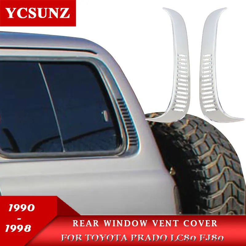 ABS Side Rear Window Vent Cover For Toyota Prado Lc80 Fj80 1990 1991