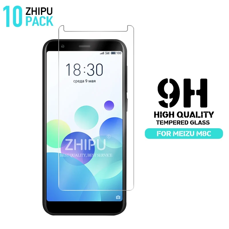 

10 Pcs Tempered Glass For Meizu M8c Glass Screen Protector 2.5D 9H Premium Tempered Glass For Meizu M8c Protective Film