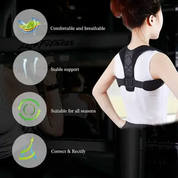 

Brace Support Belt Adjustable Back Posture Corrector Body Shoulder Back Corrector Braces Posture Correction