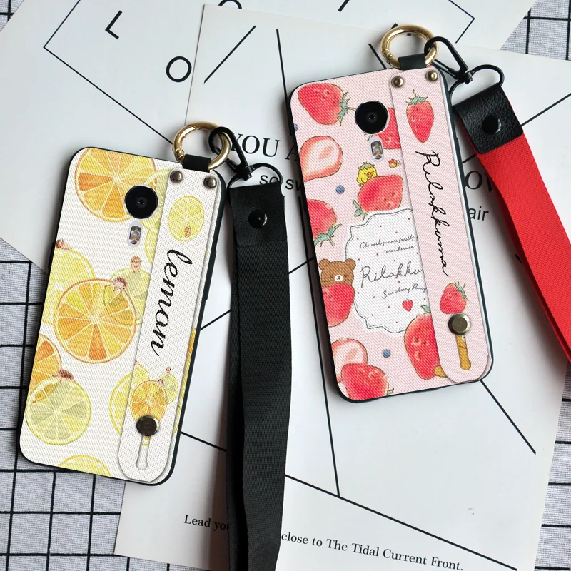 

Cute Bear Wristband Case For Meizu M2 M3 Note / M3S Mini Neck Strap Back Cover For Meizu M3 Max Stand Coque