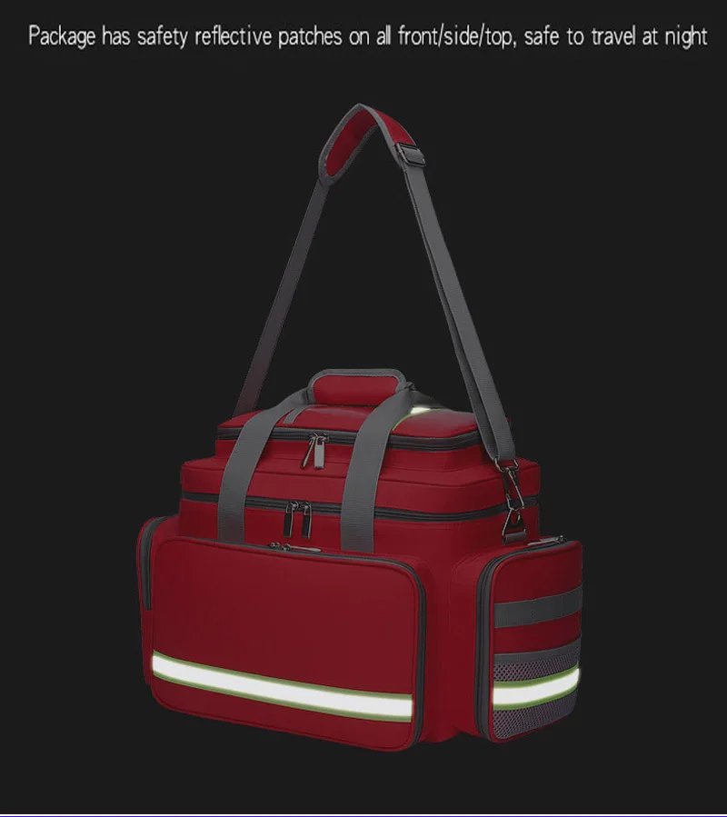 First Aid Medical Bag Outdoor Emergency Rescue Large Capacity Bag Empty Waterproof Reflective Oxford Multi-pocket Travel Bags
