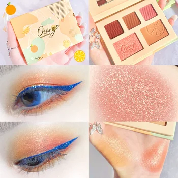 

Xixi fashion fruit eyeshadow palette nude makeup shimmer highlighter blush long lasting waterproof glitter eyeshadow AC221