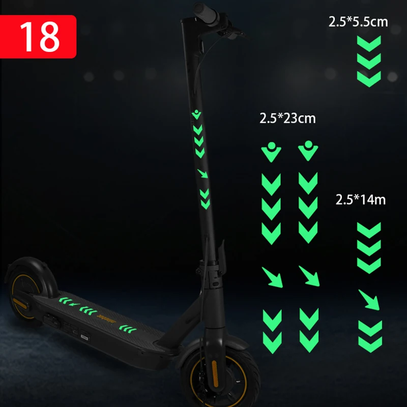 18 Электрический скутер светящиеся водостойкие наклейки для XIAOMI MAJIA M365/PRO ninebot KUGOO - Цвет: 18