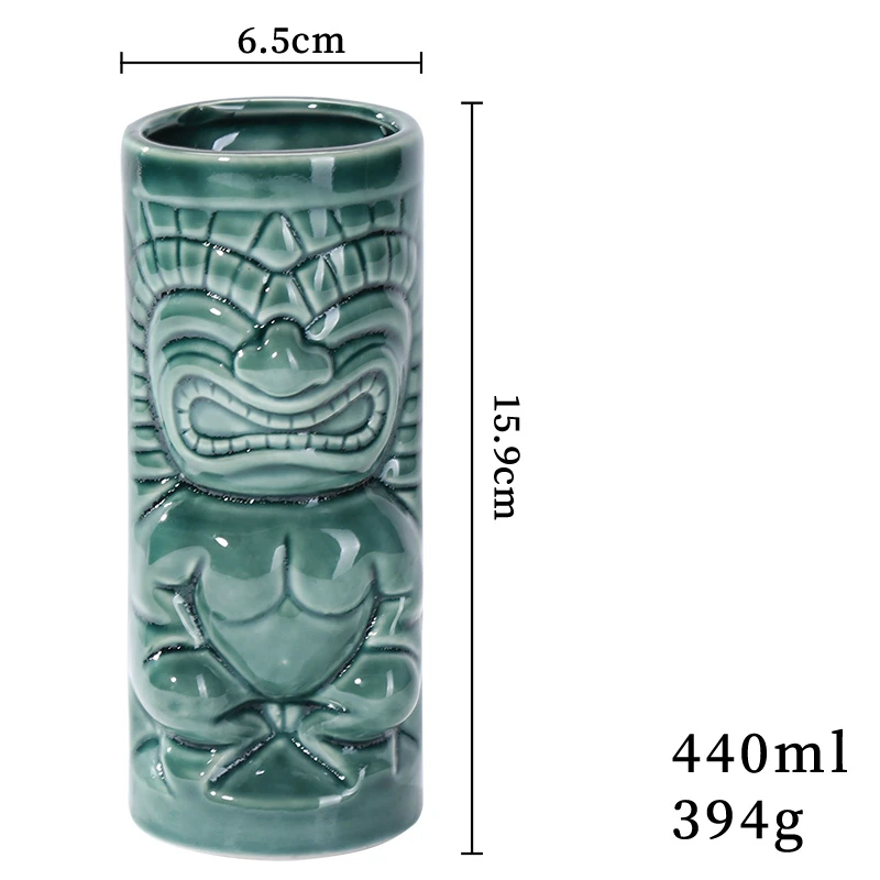 Design 12 Американский стиль Hawaii Tiki кружка индийский идол Тотем статуя череп бар DIY коктейльное стекло смешивание вина смузи чашка миска-контейнер - Цвет: Design 12