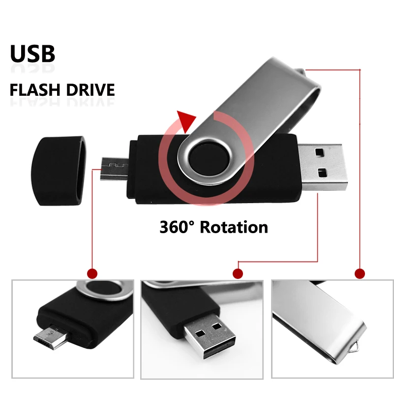 Более 10 шт. бесплатный логотип микро OTG USB флеш-накопитель 4 ГБ 8 ГБ 16 ГБ 32 ГБ 64 ГБ крутые подарки Android/PC накопитель диск карта памяти