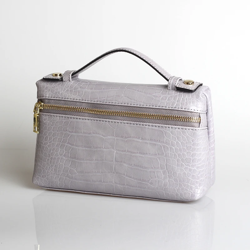 Croc Lavender(L) TOPHIGH/ дизайн, кожаные сумки с узором страуса, женский клатч для вечеринки, женский клатч с узором страуса/Змеи/крокодила, клатч - Цвет: Croc Lavender(L)