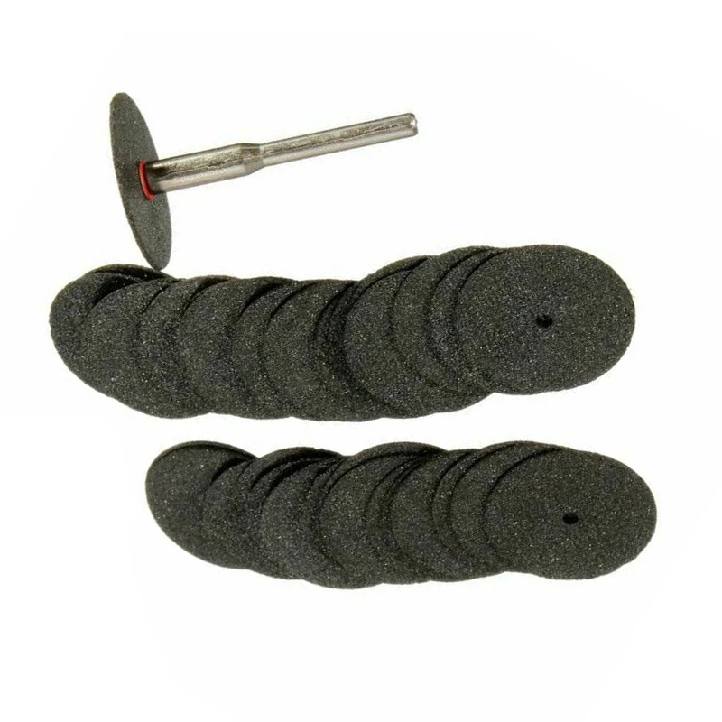 

37pcs/Set 24mm Resin Cutting Wheel Cutting Disc With Connecting Rod For All Rotating Tools With 3.1 Mm Mandrel Smooth Fine Cut