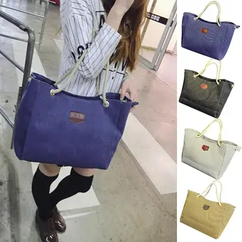 

Woman's Handbag Reusable Eco Large Capacity Shopping Bag Solid Color Casual Shoulder Bag Fashion Female Tote Ladies Pouch