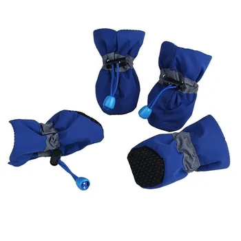 

4Pcs/set Pet Dogs Winter Shoes Rain Snow Waterproof Booties Socks Rubber Anti-slip Shoes For Small Dog Puppies Footwear Cachorro