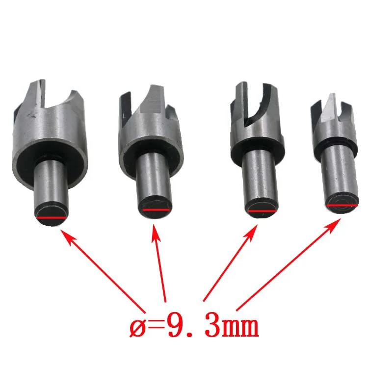 4 шт., деревянная пробка, Машинка для резки деревянных заглушек, режущее сверло, набор, коготь, пробковая дрель, 5/8, 1/2, 3/8, 1/4
