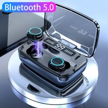 TWS Blutooth Earphones Wireless Earbuds with Touch Control 8D Sound Stereo Sports Gaming Headset Kulaklik Bank Elair Headphones