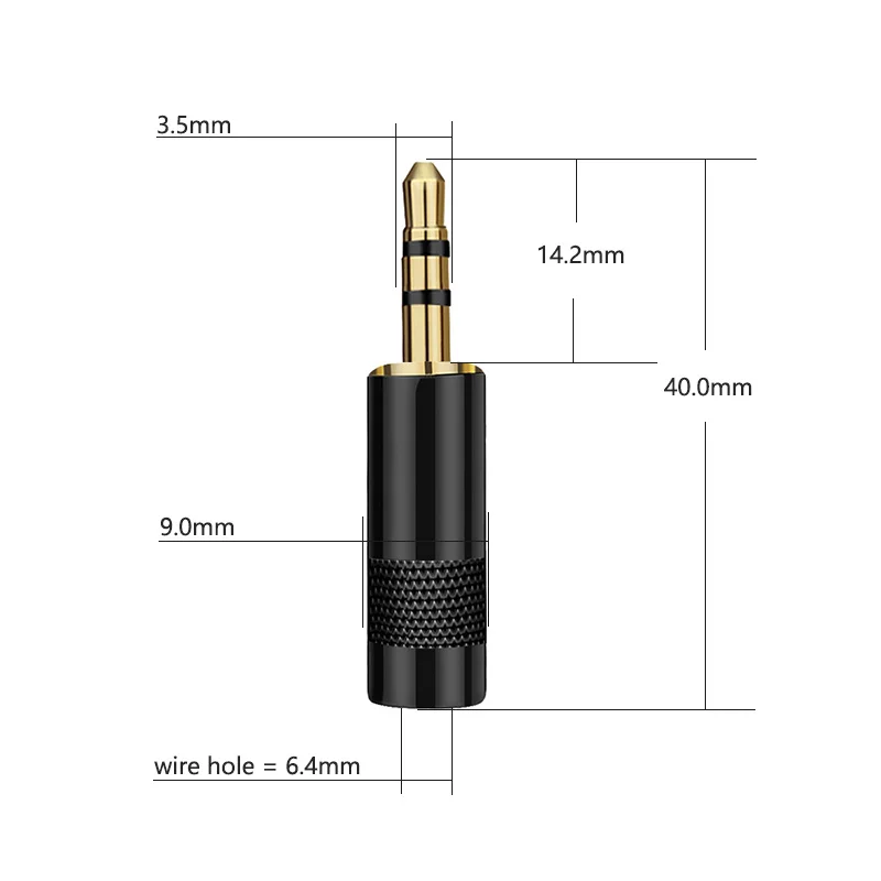 3 шт. Jack 3,5 3 полюса 3,5 мм аудио Позолоченный разъем для наушников 3,5 RCA разъемы jack разъем jack стерео гарнитура