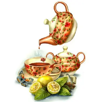 

Diy Diamond Painting Cross Stitch Coffee cup pattern 5D Full Diamond Embroidery picture Crystal rhinestones Mosaic painting