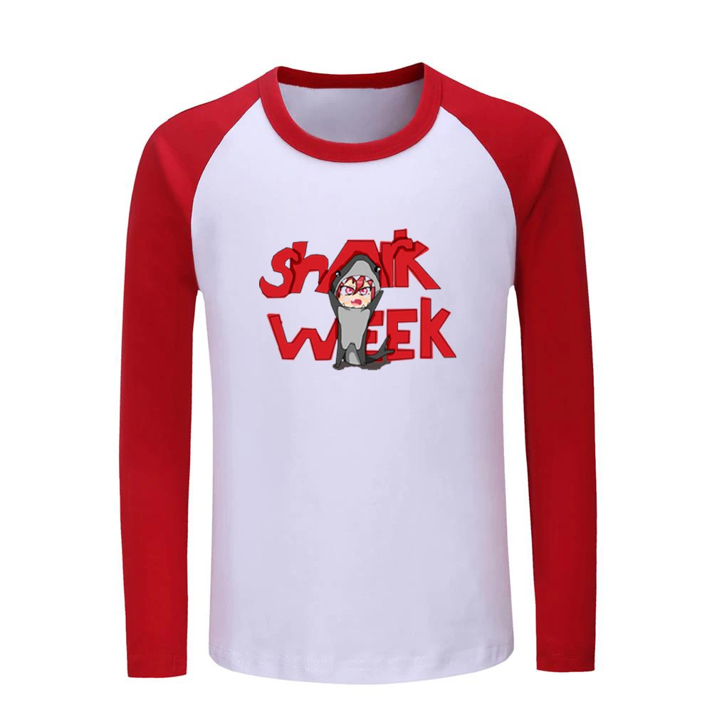 

Shark Week Shark inspirational quotes Dont Look Back Pattern Kids T-shirts Childs Graphic Tee Shirts Boys Girls Tops Long Sleeve