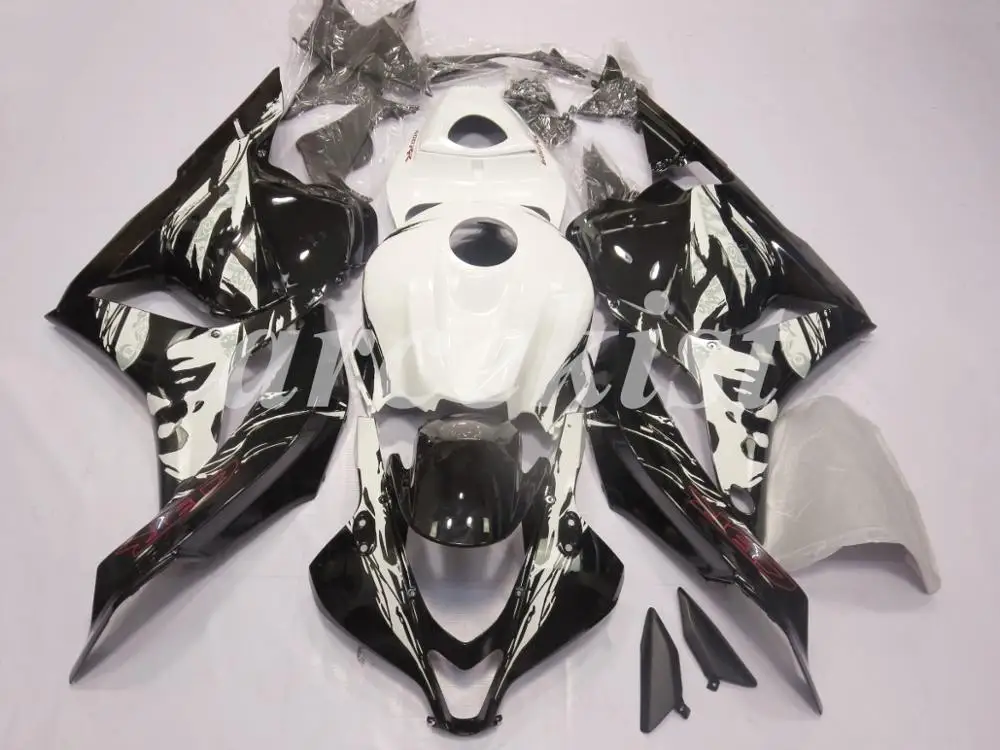 Литьевая Форма ABS мотоцикл обтекатель комплект подходит для CBR600RR F5 2009 2010 2011 2012 Кузов Набор на заказ белый серебристый - Цвет: White Black Cool