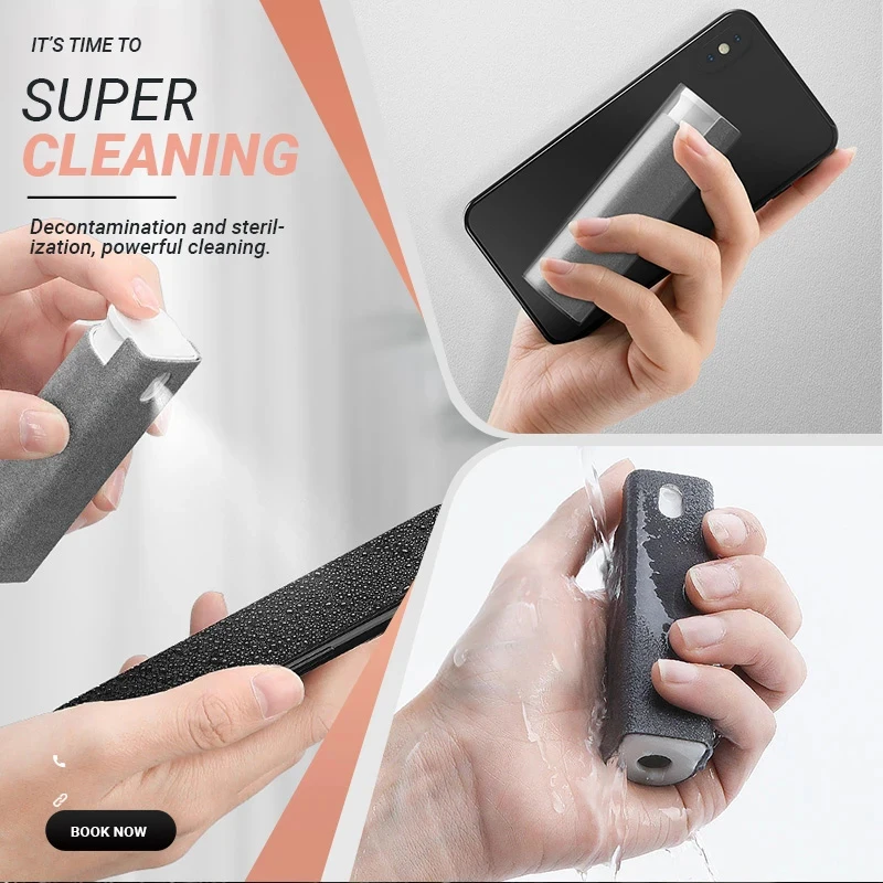 3 In 1 Fingerprintproof Screen Cleaner Easytouse Reusable Removes