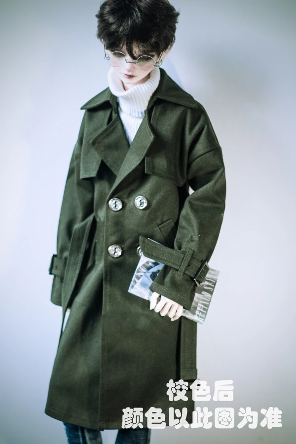 BJD кукольная одежда для 1/3 1/4 MSD дядя Размер s модные длинный двубортный Тренч пальто 2 цвета в аксессуары для куклы
