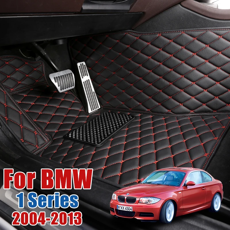 Кожаные автомобильные коврики для хэтчбеков BMW серий 1 E82 купе 118d 118i 120i 120d 123d 125se 135i