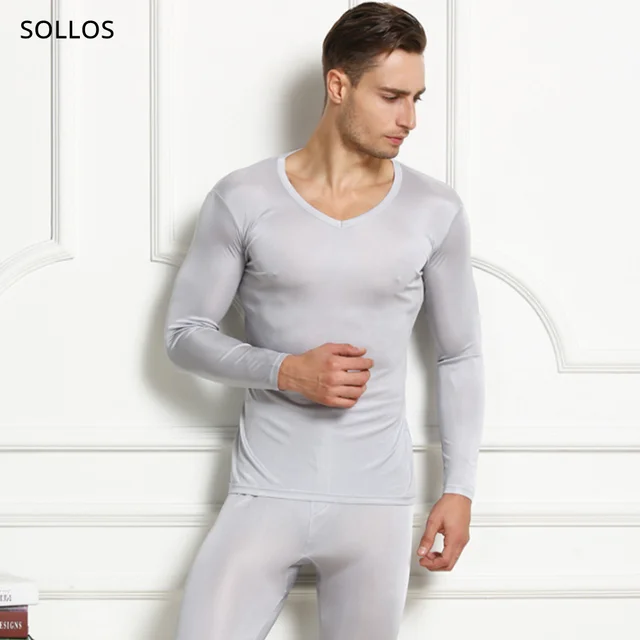 Thermal Underwear Thermal Underwear | Mens Thermal Underwear Set Silk -  Silk Men Warm - Aliexpress