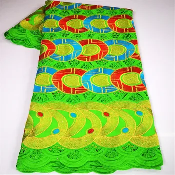 

5 Y Swiss lace fabric 2020 Dubai heavy beaded embroidery African lace fabrics 100% cotton Swiss voile lace in Switzerland 9L2881