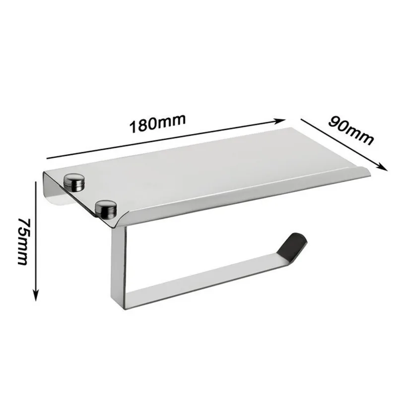 Домашний держатель рулона туалетной бумаги из нержавеющей стали настенная коробка для салфеток для ванной комнаты с держателем для телефона Подставка для полки