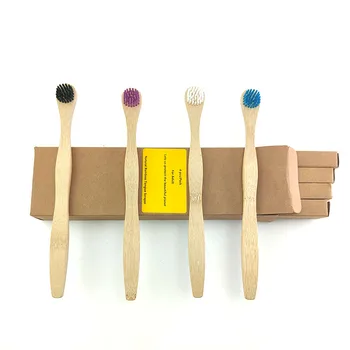 

4pcs/Set Natural Pure Bamboo Toothbrush Soft-bristle Charcoal Square Wooden Handle Toothbrushes Dental Care Tools
