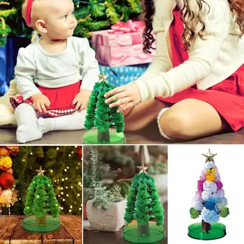 

Magic Growing up Paper Christmas Tree Party Decoration For Children Tree DIY Christmas Decoration Paper Toy Desktop Ornamen J5R3