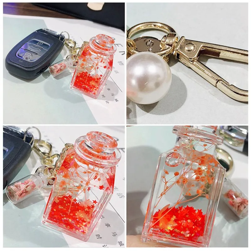 Автомобиль творческий горный хрусталь жемчуг Parfum парфюмерный кристалл брелок