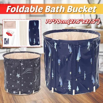 

FREE SHIPPIN ortable Foldable Bathtub High quality Thickened Adult Inflatable Bathtub Home Single SPA Massage Pool PlasticBucket