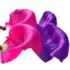 1pair/1pc Imitation Silk Belly Dance Fans Handmade Dyed Bellydance Performance Long Fan Gradient Color Unisex Dance Fans Women ► Photo 3/6
