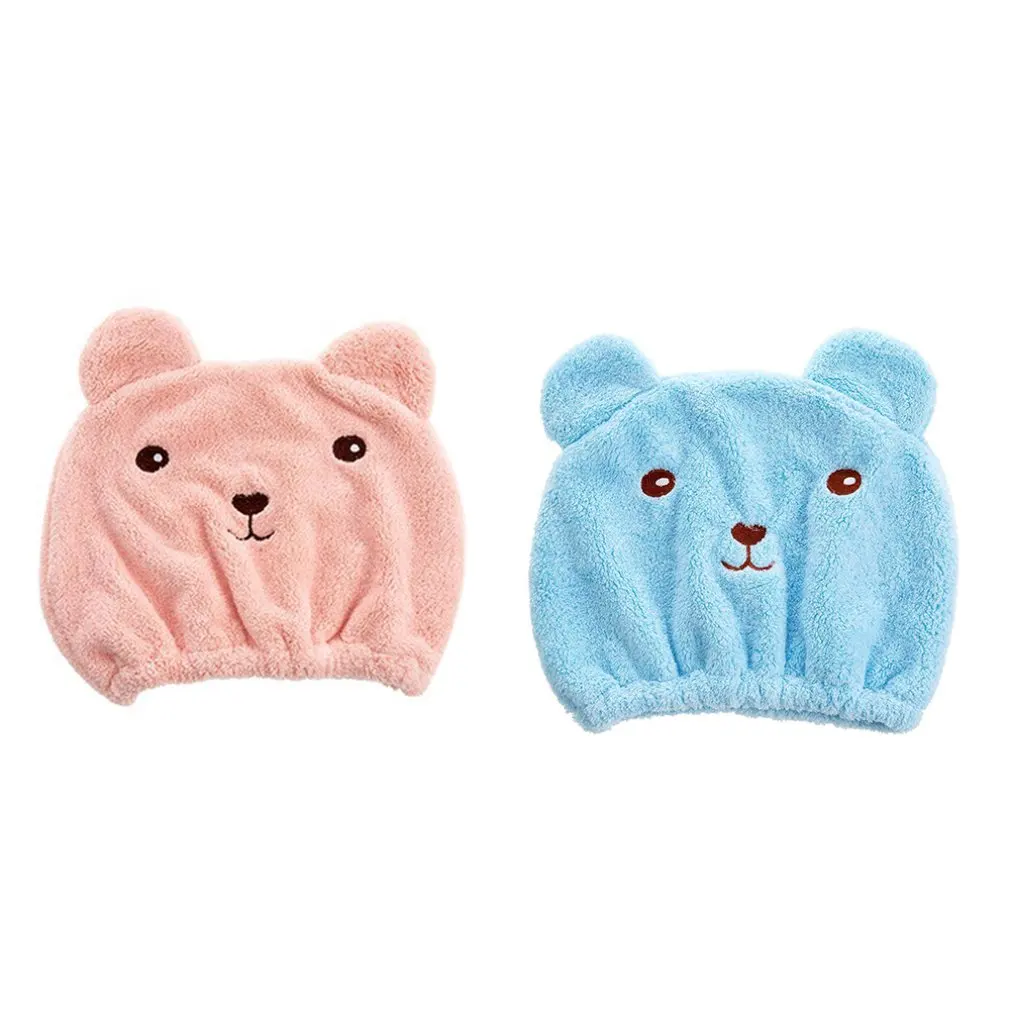 Полотенце из микрофибры для сушки волос, милое банное полотенце, обертывание, ультра мягкое впитывающее полотенце для волос, сухая шапка, быстросохнущая шапочка для ванной для женщин