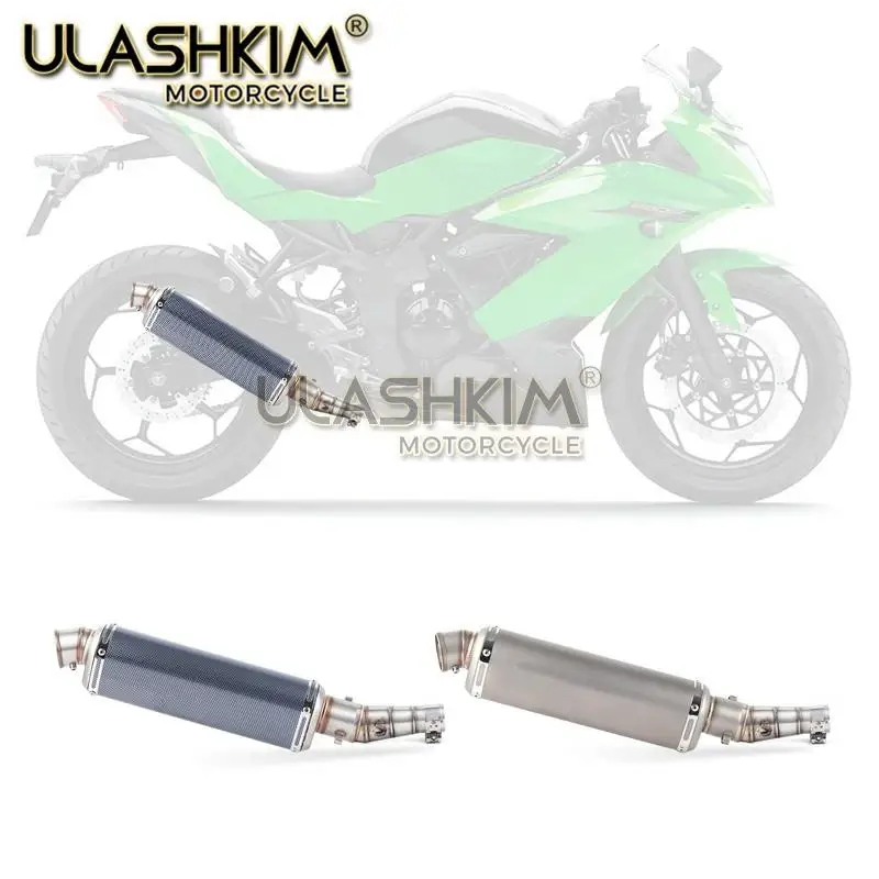 Мотоциклетная выхлопная контактная средняя труба для Kawasaki Z250 2008- Ninja 300 2013- Ninja 250R 2008