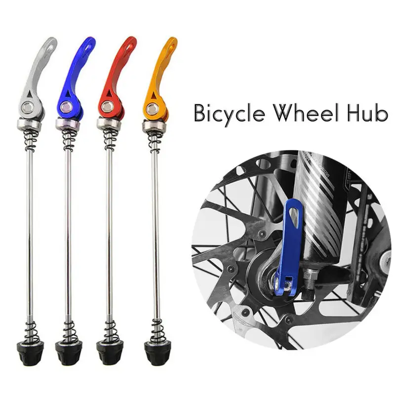 Bike Cycle Bicycle Wheels Quick Release Skewers Front Rear Set Black