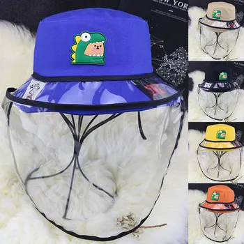 

Mask Children Bucket Hat Anti-spitting Protective Hat Dustproof Cover Kids Boys Girls Fisherman Cap Hat Anti Droplet infection
