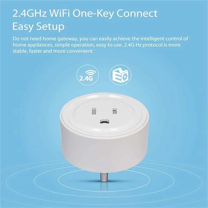 Полная мощность штепсельной вилки и розетки, Nas-Wr06W Wi-Fi США Smart power Plug, с пультом дистанционного управления прибор включения/выключения питания через приложение и синхронизации Functi