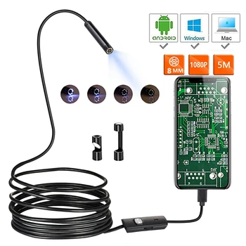 

1080P New Full HD Mini Android Camera Endoscope IP67 1920*1080 2m 5m Micro USB Inspection Video Camera Snake Borescope Tube