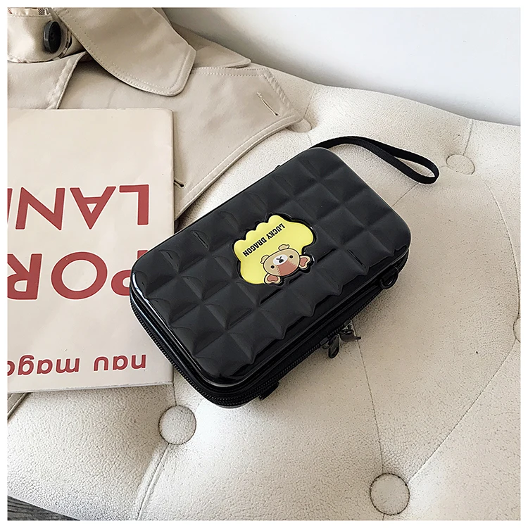 Cartoon Bag New Mini Suitcase Box Bag Small Fresh Messenger Bag Wide Shoulder Bag