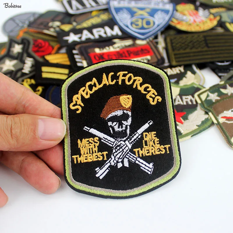 Patches militares para roupas, 50pcs muito, remendos