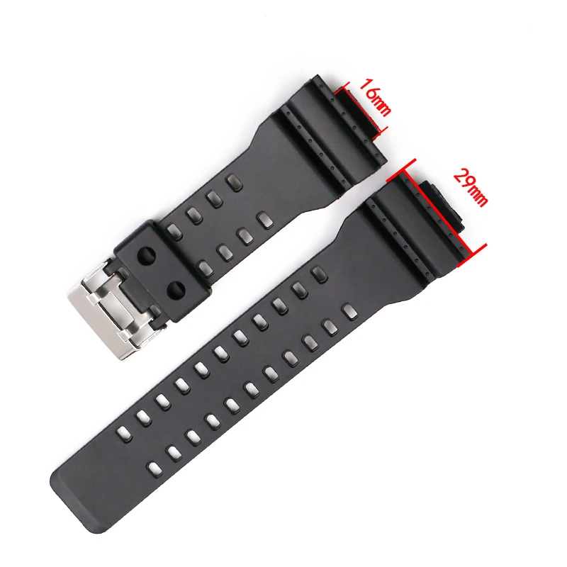 Resin Strap for Casio G-SHOCK 22mm PU Band Stainless Steel Pin Buckle Sports Wrist Watch Strap Black Accessories Drop Shipping