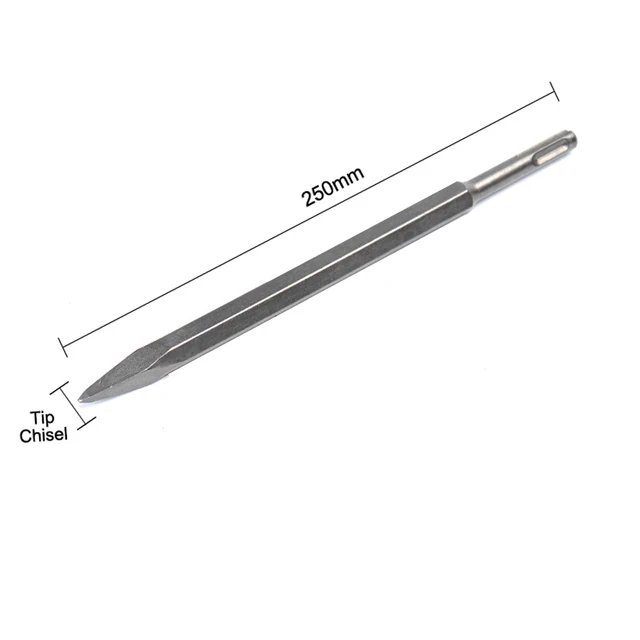 SDS PLUS Chisels Set 1PC 250mm Electric Hammer Drill Bit Point Groove