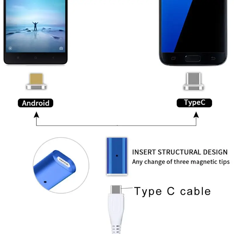 Магнитный Тип C женский микро USB+ type C Мужской адаптер для быстрой зарядки и передачи данных для samsung huawei Xiaomi htc