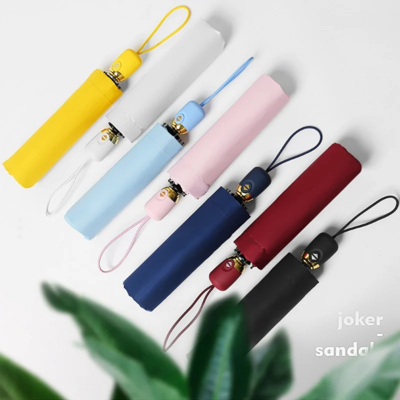 

Lightweight Travel Three-Folding Umbrella Windproof Automatic Umbrellas Sun & Rain UV Protection Parasol Umbrellas