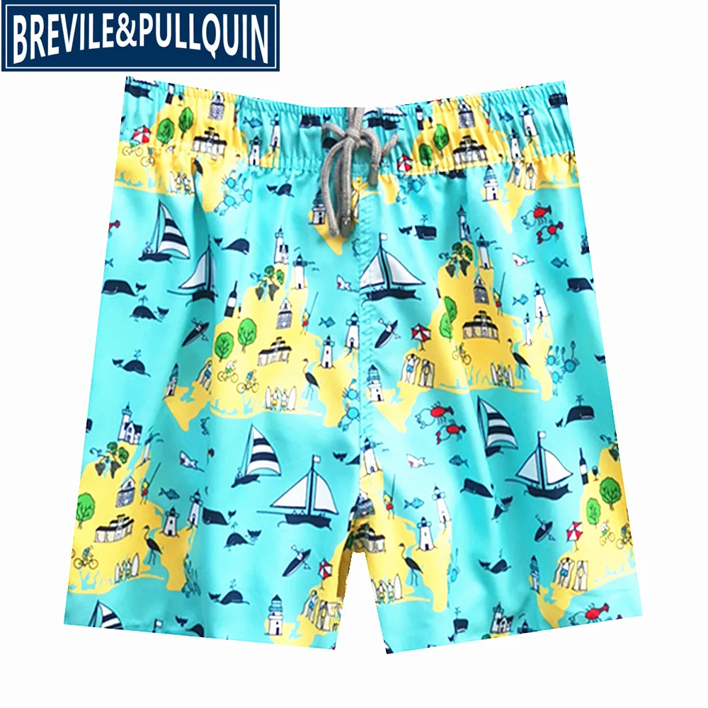 Большой бренд Brevile pullquin пляжные шорты мужские Черепашки купальники мужские плавки стрейч Martha's Vineyard сексуальные быстросохнущие - Цвет: R