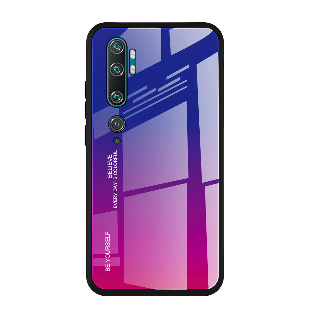 style 04 Для xiaomi mi note 10 Pro Чехол из твердого закаленного стекла Модный градиентный защитный чехол на заднюю панель для xiaomi mi cc9 pro mi note 10 - Цвет: style 04