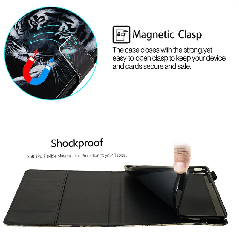 Wekays Coque для Apple IPad Mini 1 2 3 4 5 7,9 дюймов Мультяшные умные Кожаные чехлы Чехол для IPad Mini 5 4 3 2 1 7," чехлы
