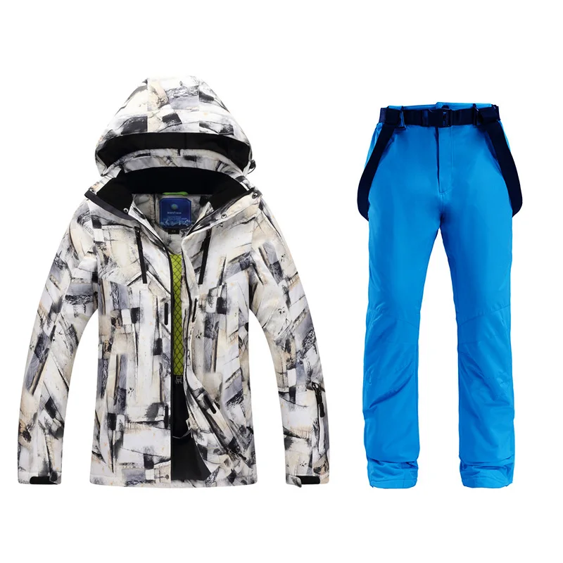 Новинка 2019, импортные товары, мужской утепленный лыжный костюм, ветронепроницаемый, брызгонепроницаемый, ткань, теплый, дышащий, один и